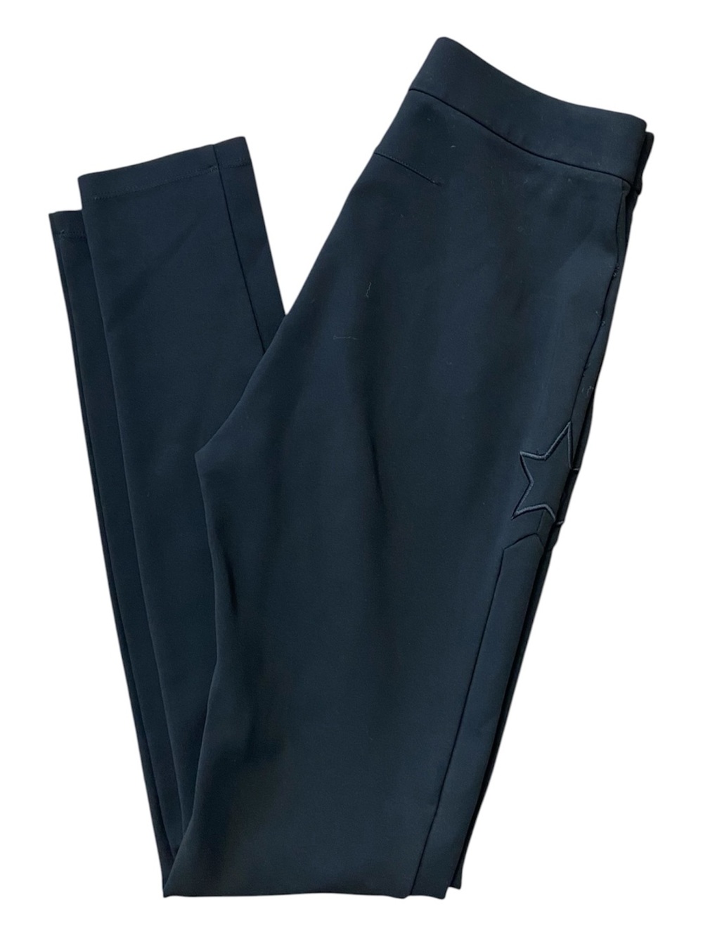 Givenchy Paris Black Leggings Ankle Embroidered Stars XS (34)